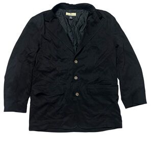 Tommy Bahama 100% Silk Blazer Men’s Large Black 3 Button Jacket
